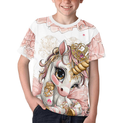 Ballet unicorn Kids' All Over Print T-shirt(ModelT65)