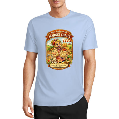New Pure cotton short sleeved T-shirt market chaos