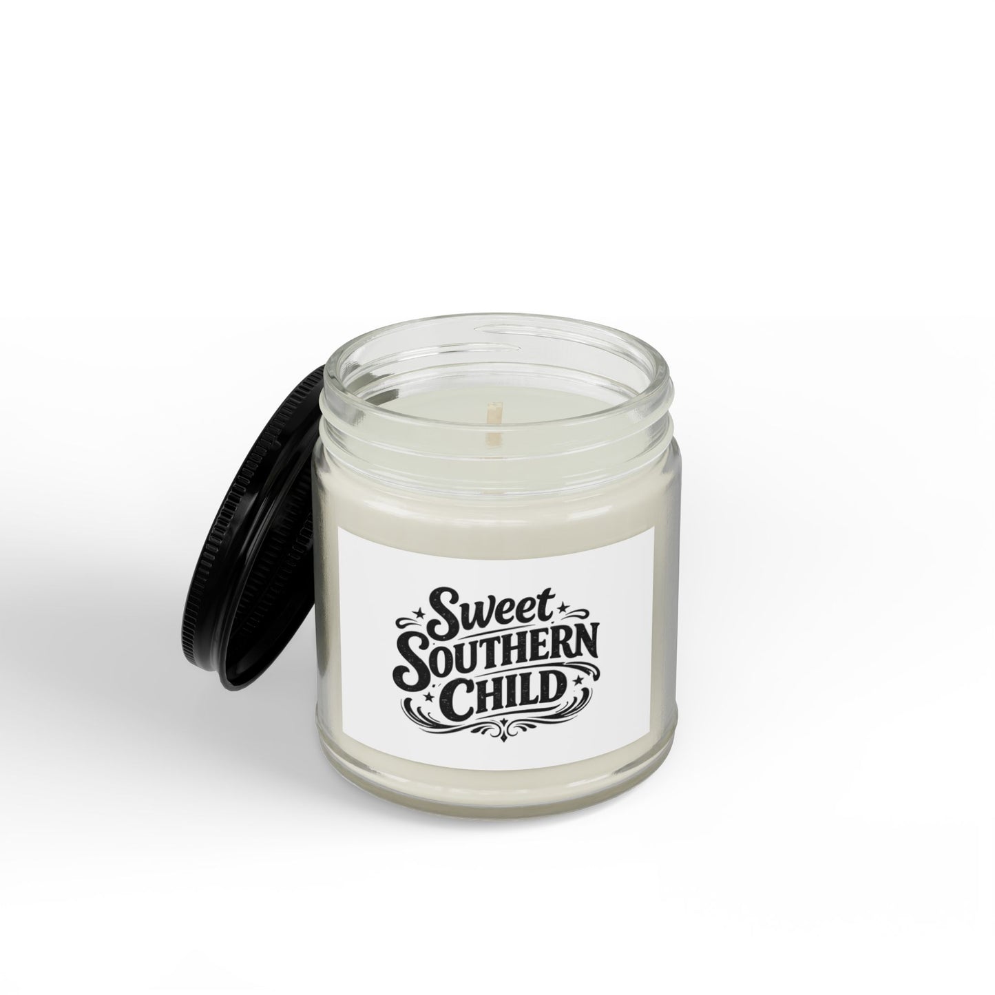 Scented Soy Candles with Black Lid, (4 and 9oz)
