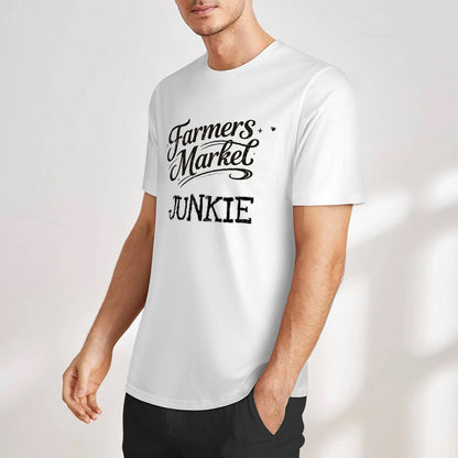 New Pure cotton short sleeved T-shirt Farmers Market junkie