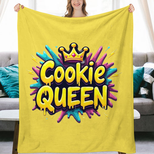 Ultra-Soft Flannel Blanket Cookie queen