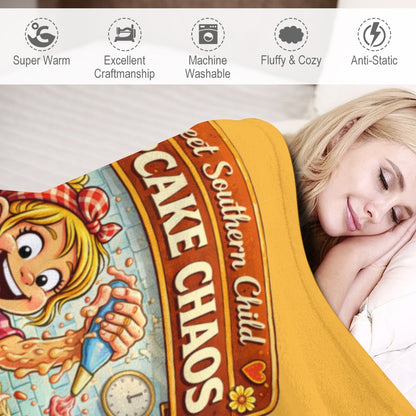 Ultra-Soft Flannel Blanket Cupcake chaos