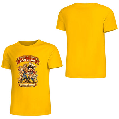 New Pure cotton short sleeved T-shirt Goat chaos
