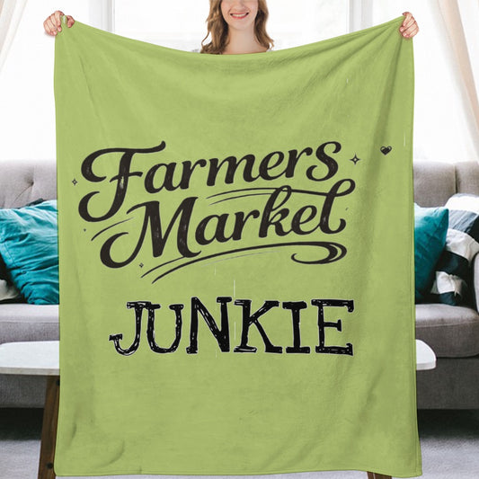 Ultra-Soft Flannel Blanket farmers Market junkie