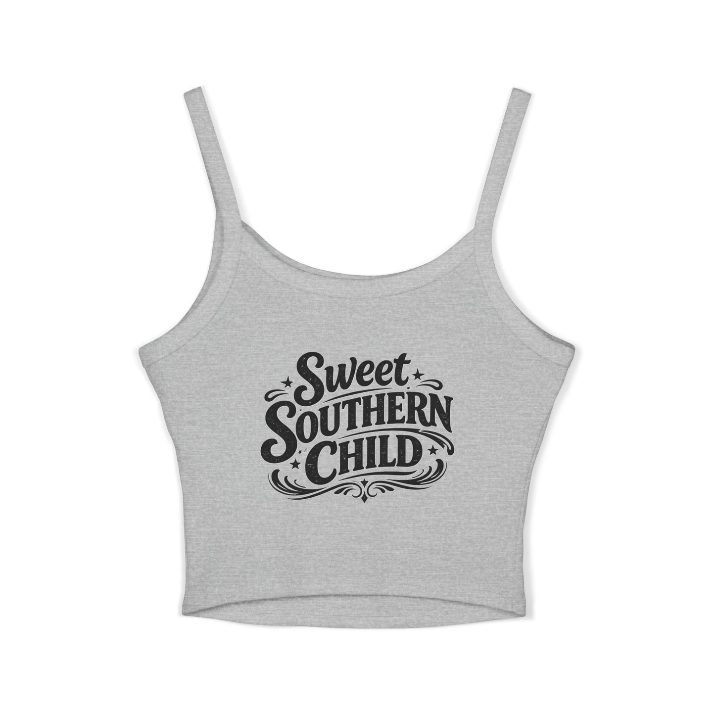 Cookie Queen Crop Tank — Sweet Southern Child Graphic Spaghetti Strap Top