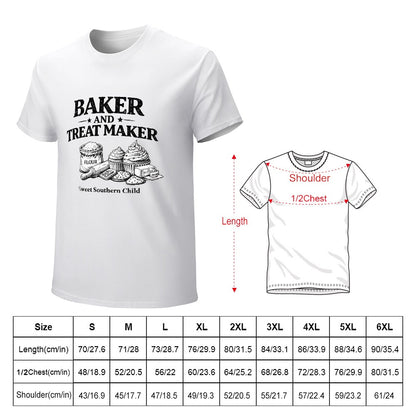 New High quality Men's T-shirt 100% Cotton Baker and treat maker