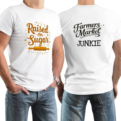 New High quality Men's T-shirt 100% Cotton Farmers Market junkie