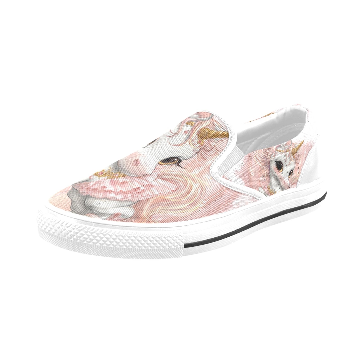 Hello-Oh-Dollie unicorn ballerina Slip-on Canvas Kid's Shoes (Big Kid) (Model 019)
