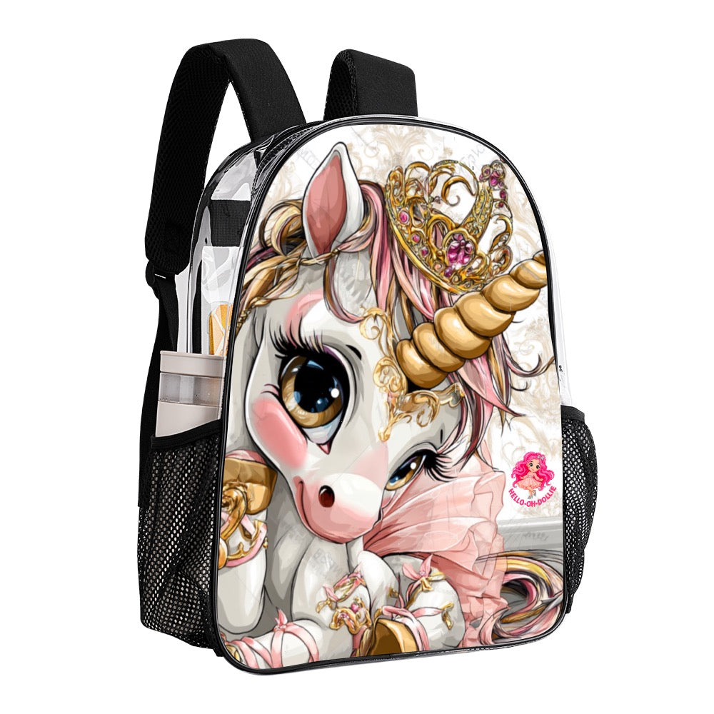 Hello-Oh-Dollie Transparent Bag 17 inch New