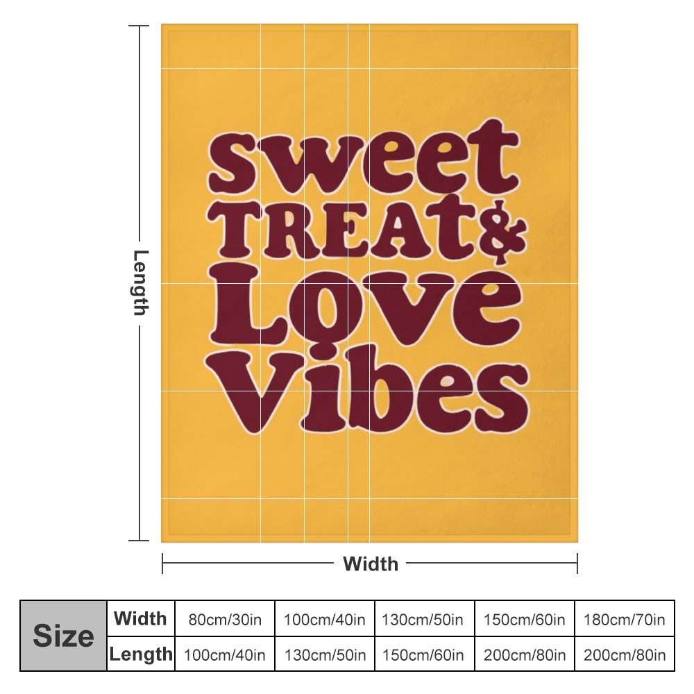 Ultra-Soft Flannel Blanket Sweet treat and love vibes