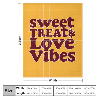 Ultra-Soft Flannel Blanket Sweet treat and love vibes