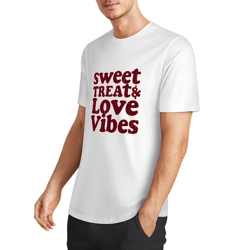 New Pure cotton short sleeved  Sweet treat and love vibes