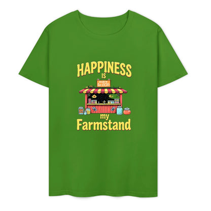 New Pure cotton short sleeved T-shirt happiness is my farmstand