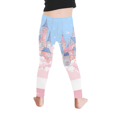 HELLO-OH-DOLLIE castle print Girls Leggings (Model L06)