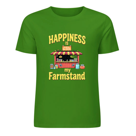 New Pure cotton short sleeved T-shirt happiness is my farmstand