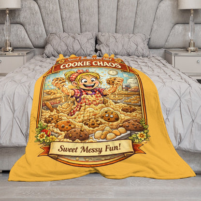 Ultra-Soft Flannel Blanket cookie chaos