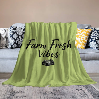Ultra-Soft Flannel Blanket FARM fresh vibes