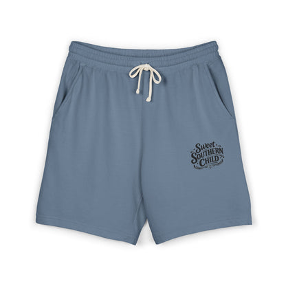 Sweat Shorts — "Sweet Southern Child" Vintage Script Lightweight Fleece