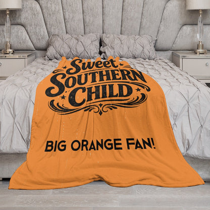 Ultra-Soft Flannel Blanket Big orange fan