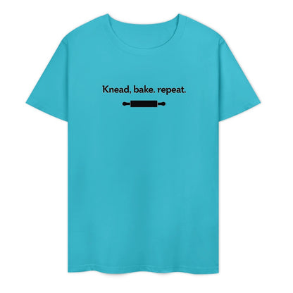 New Pure cotton short sleeved T-shirt knead bake repeat