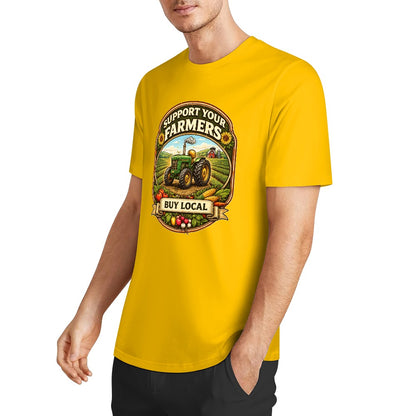 New Pure cotton short sleeved T-shirt Support your farmers