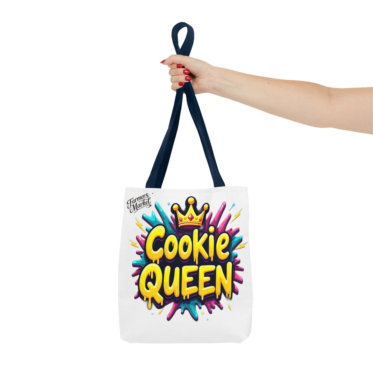 Cookie Queen Tote Bag — Colorful Crowned Bakery Gift Tote