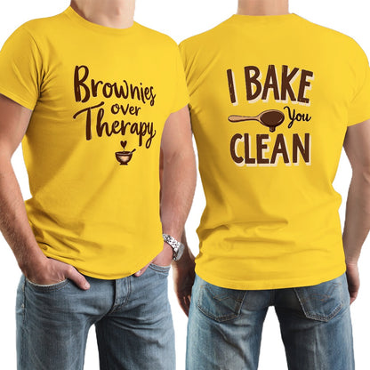 New High quality Men's T-shirt 100% Cotton Brownies over therapy