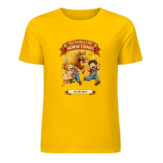 New Pure cotton short sleeved T-shirt Horse chaos