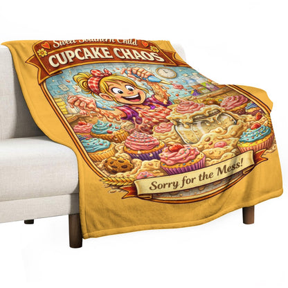 Ultra-Soft Flannel Blanket Cupcake chaos