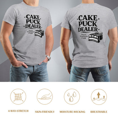 New High quality Men's T-shirt 100% Cotton cake puck dealer