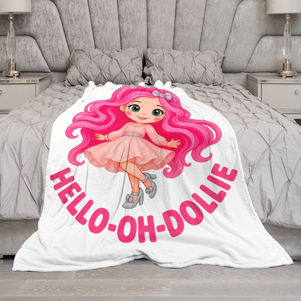 Hello oh Dollie Ultra-Soft Flannel Blanket