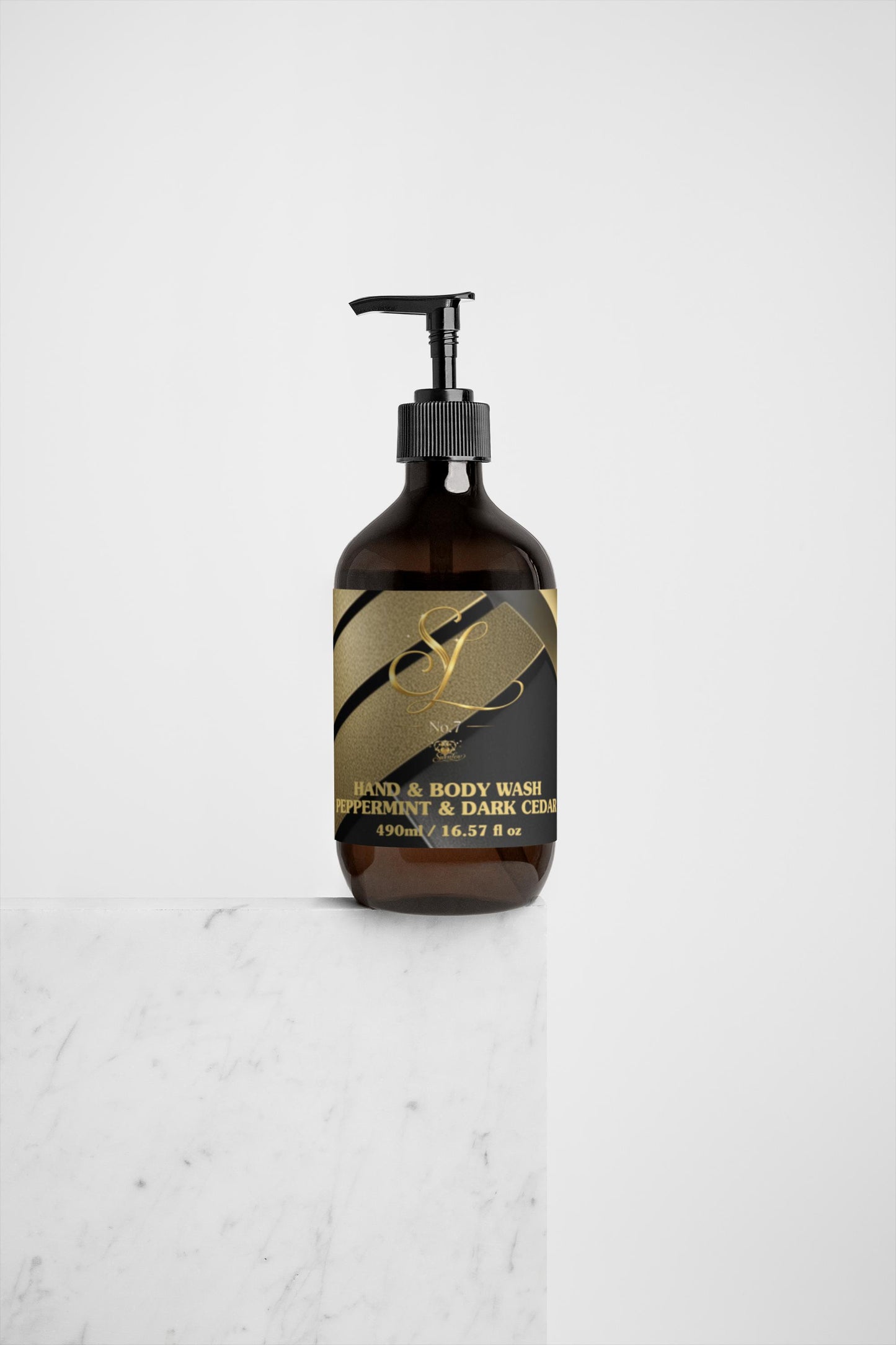SL Hand & Body Wash, Peppermint & Dark Cedar