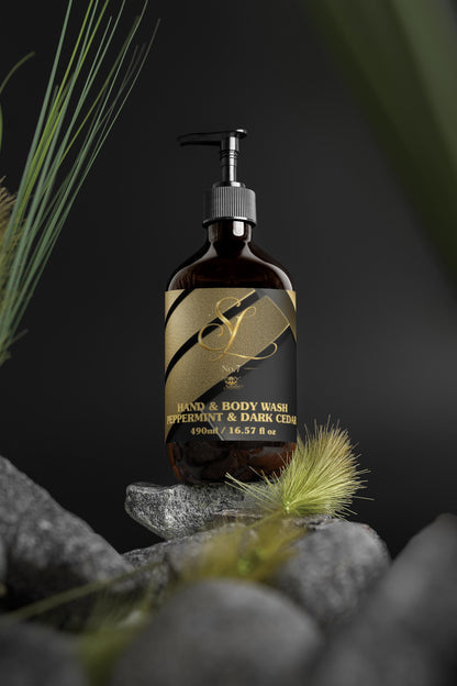 SL Hand & Body Wash, Peppermint & Dark Cedar