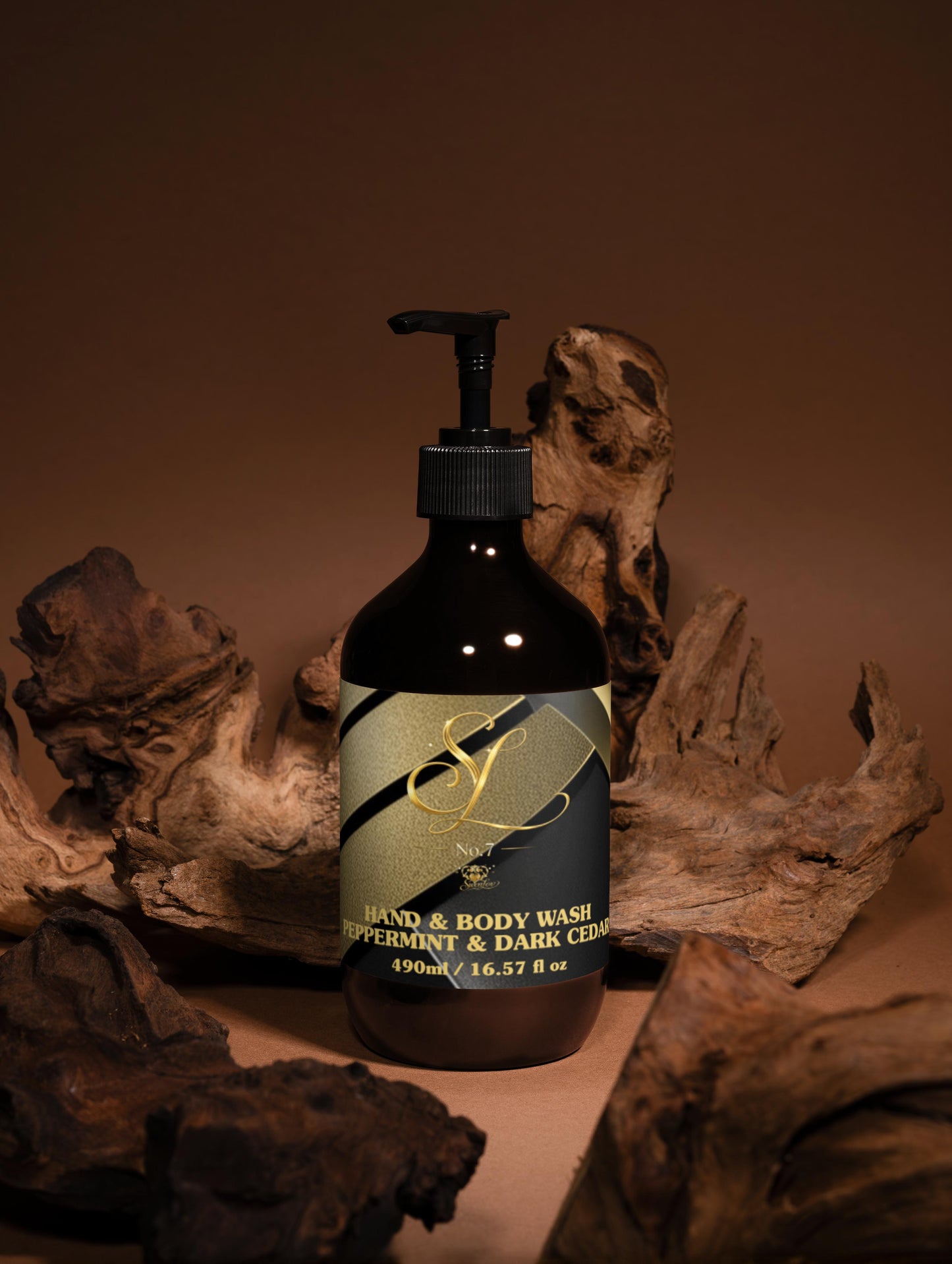 SL Hand & Body Wash, Peppermint & Dark Cedar