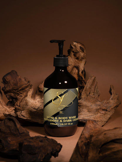 SL Hand & Body Wash, Peppermint & Dark Cedar