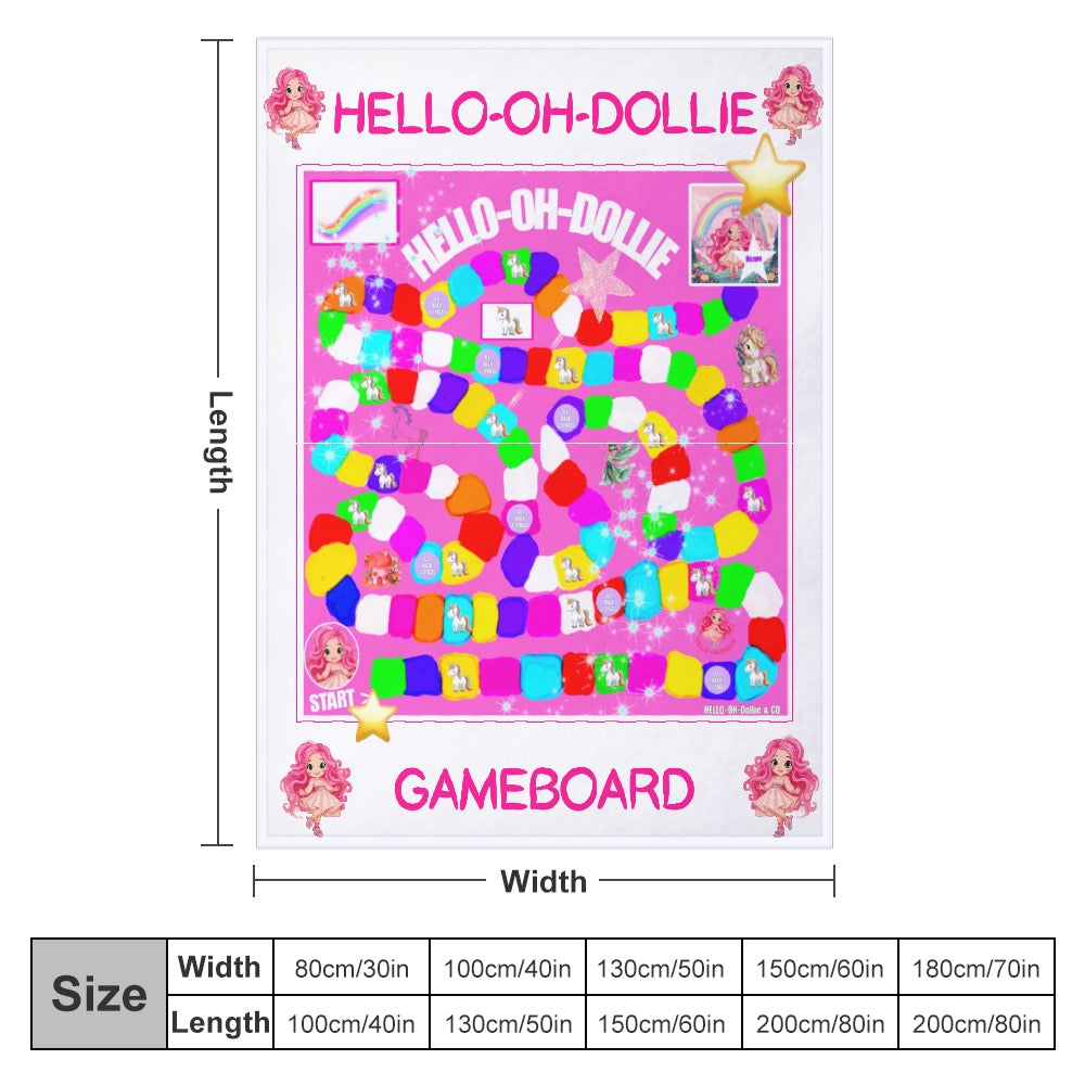 Hello-Oh-Dollie GameBoard blanket Ultra-Soft Flannel Blanket 30”x40”