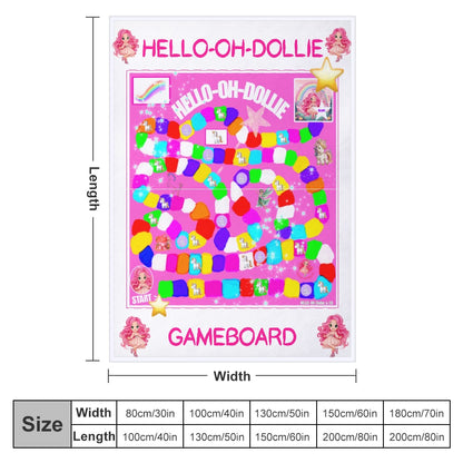 Hello-Oh-Dollie GameBoard blanket Ultra-Soft Flannel Blanket 30”x40”