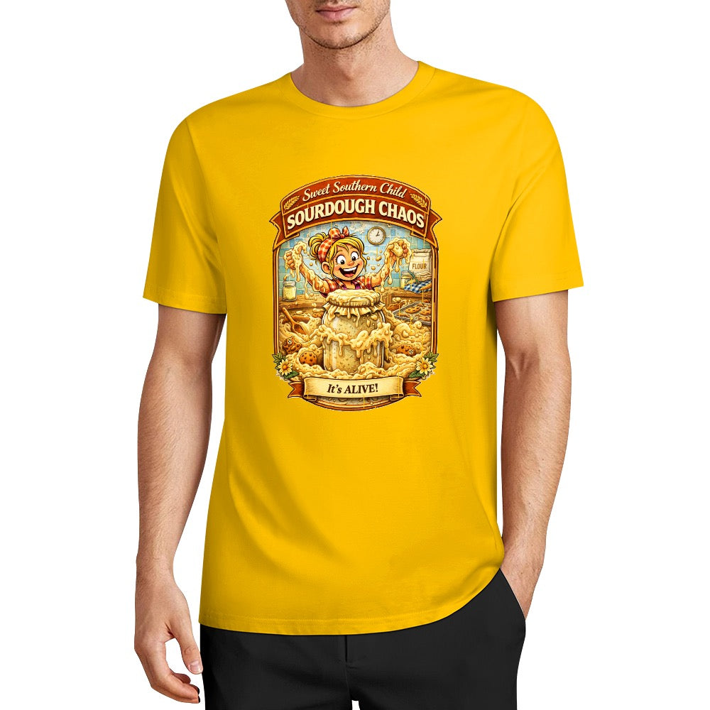 New Pure cotton short sleeved T-shirt Sourdough chaos