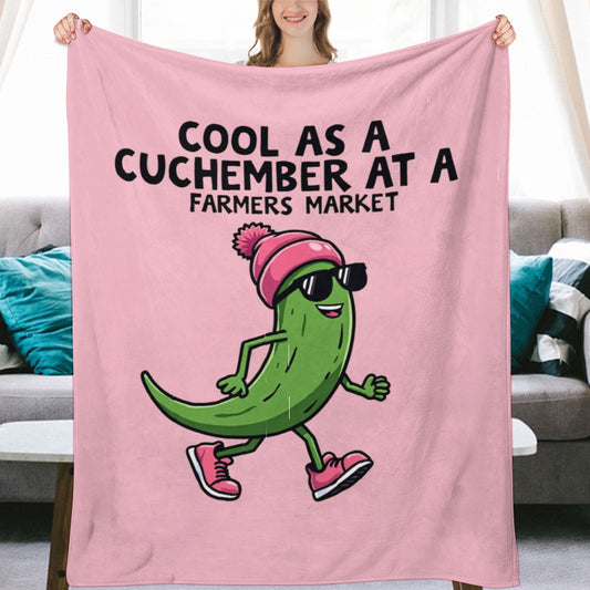 Ultra-Soft Flannel Blanket Cool  as a cucumber