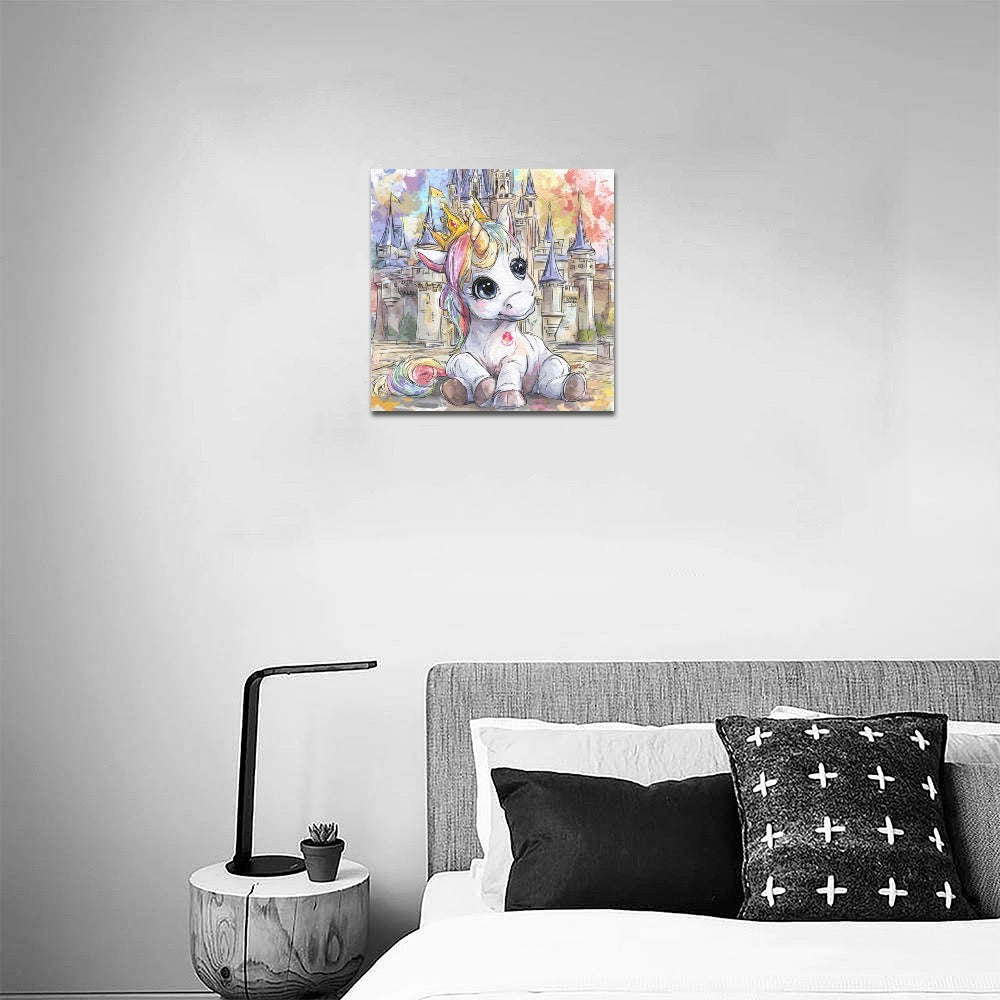 Cute unicorn Frame Canvas Print 12"x12"