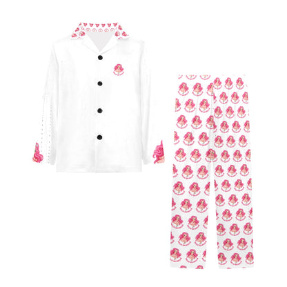Hello-oh-Dollie Little Girls' V-Neck Long Pajama Set (Sets 02)