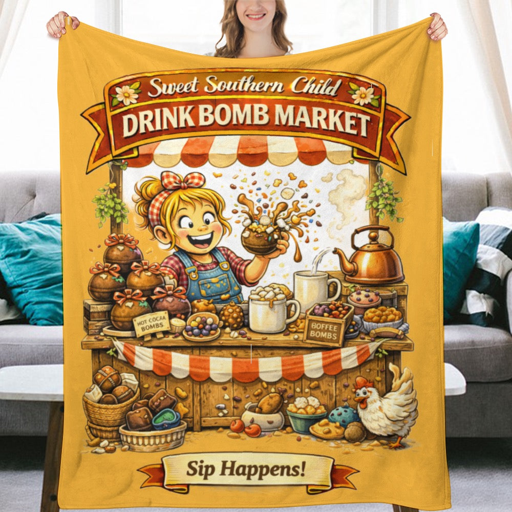 Ultra-Soft Flannel Blanket Drink bomb