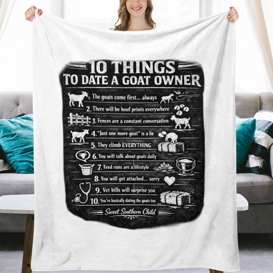 Ultra-Soft Flannel Blanket Multiple Sizes goats