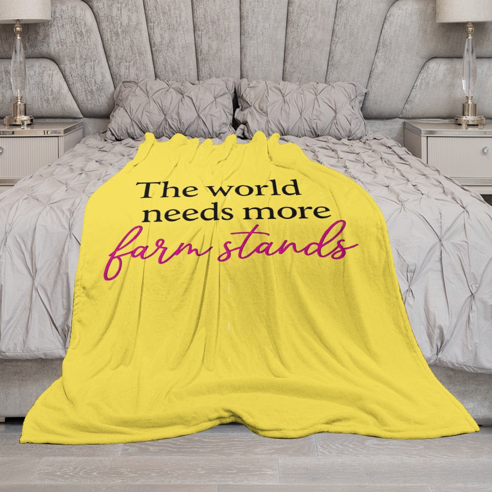 Ultra-Soft Flannel Blanket The world needs more farmstands