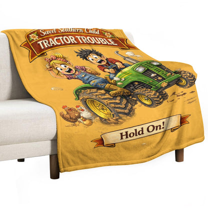 Ultra-Soft Flannel Blanket Tractor trouble