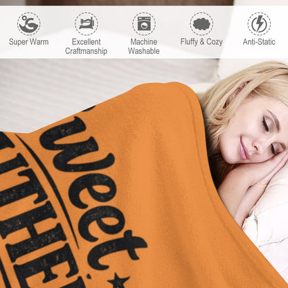 Ultra-Soft Flannel Blanket Multiple Sizes sweet Southern Child Big Orange fan