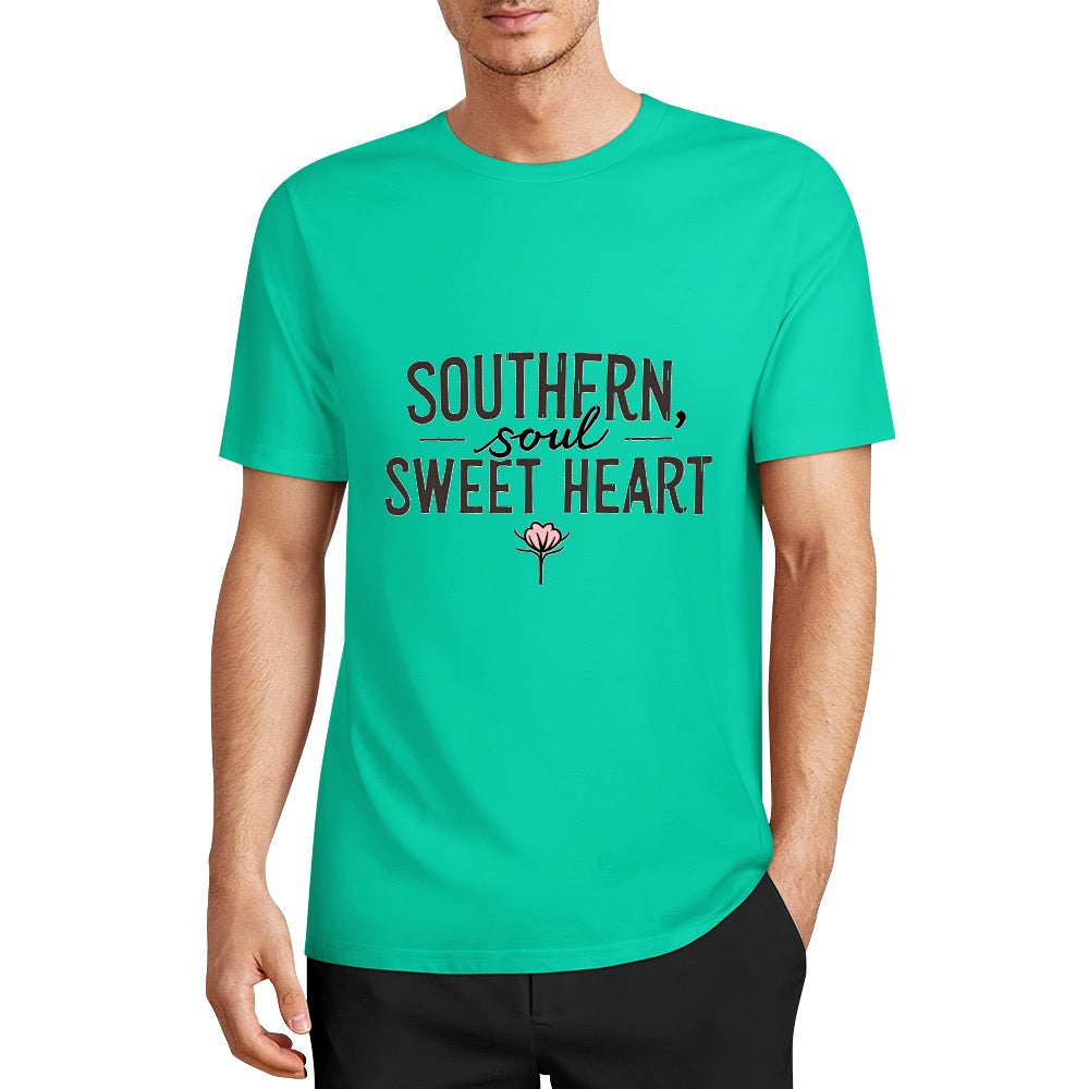 New Pure cotton short sleeved T-shirt Southern soul sweet heart