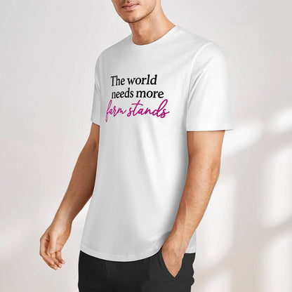 New Pure cotton short sleeved T-shirt the world needs more farmstands