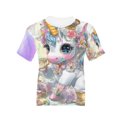 Unicorn tea party Kids' All Over Print T-shirt(ModelT65)