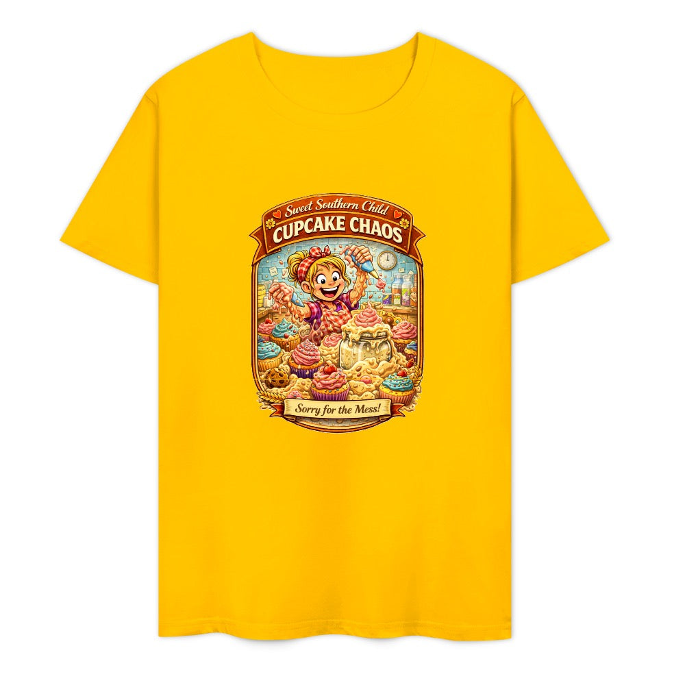 New Pure cotton short sleeved T-shirt Cupcake chaos